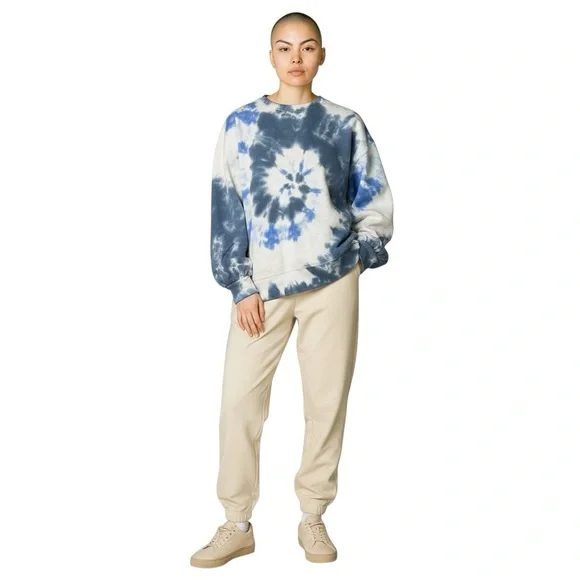 Style & Co. Blue and White Tie-Dye Long sleeve Sweatshirt - Picture 2 of 7